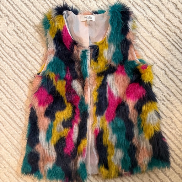 Charlotte Russe Jackets & Blazers - Charlotte Russe Multicolor Faux Fur Vest